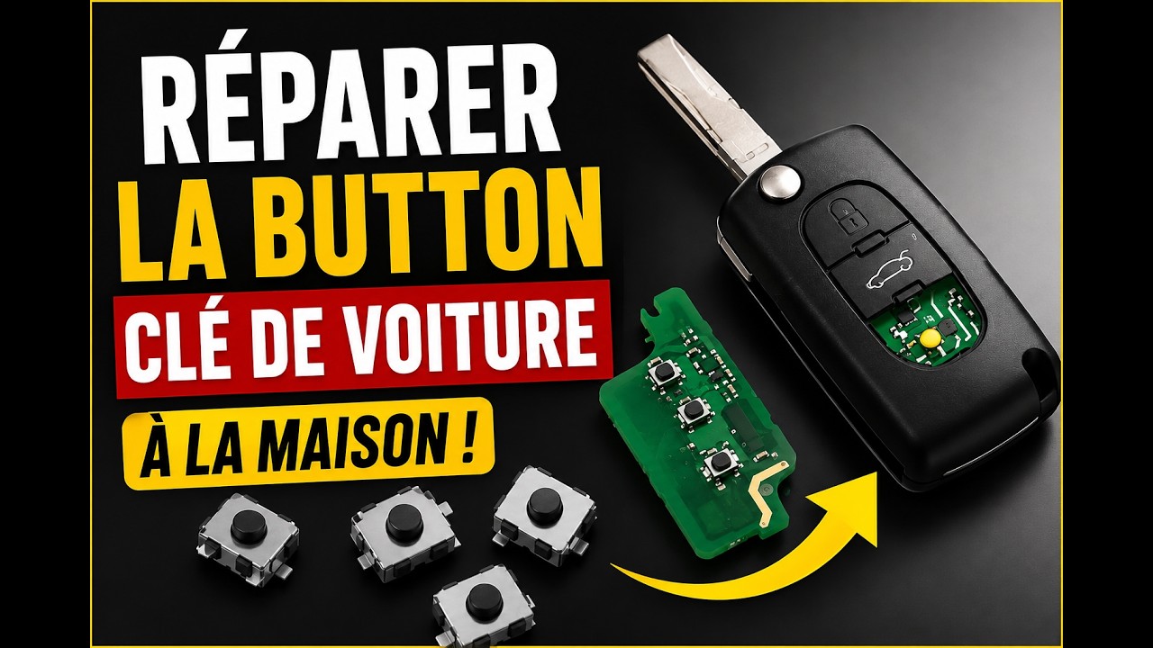 Comment réparer la Button d'une clé de voiture a la maison !