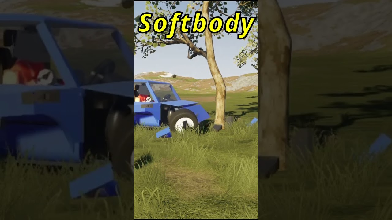 The difference between soft body and hard body in cars. #brickrigs #softbody #hardbody #testingcars