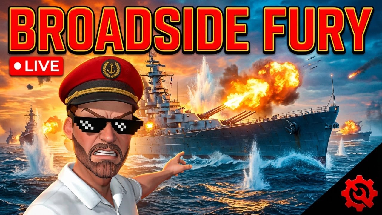 🔴Broadside Fury | Live Naval Combat with Captain Gearhead