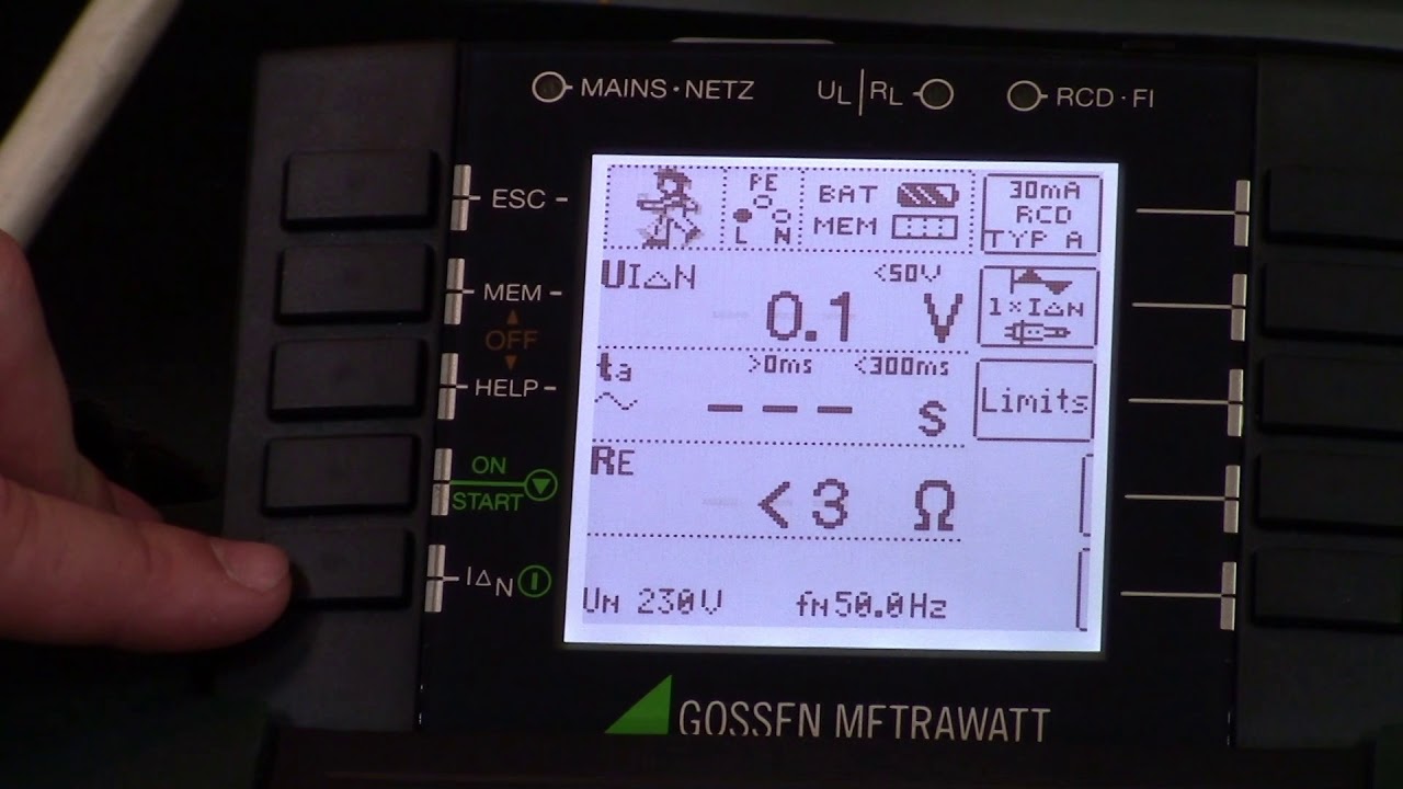 Messtechnische Überprüfung des RCD (7.3)