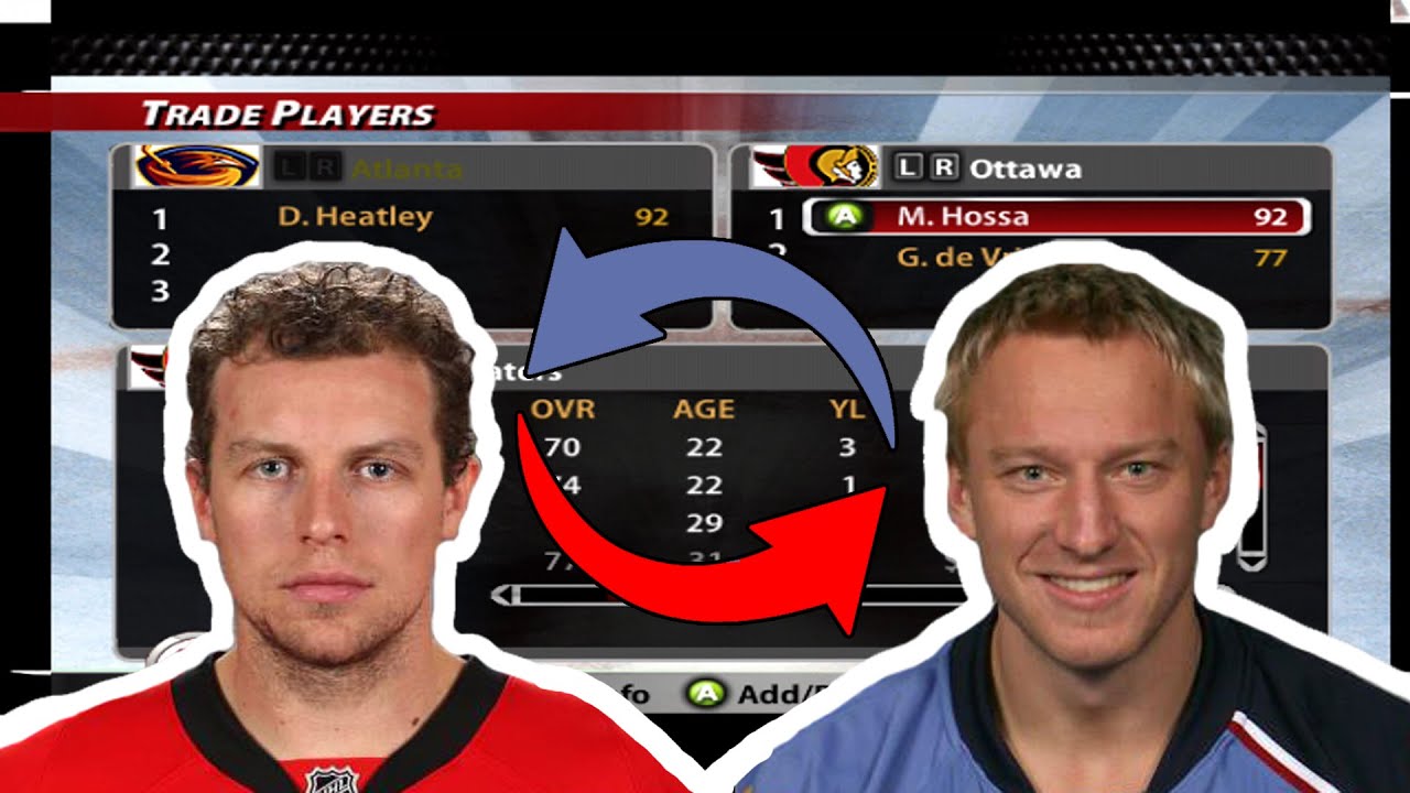 NHL 2005 - HEATLEY FOR HOSSA RETRO TRADE SIMULATION