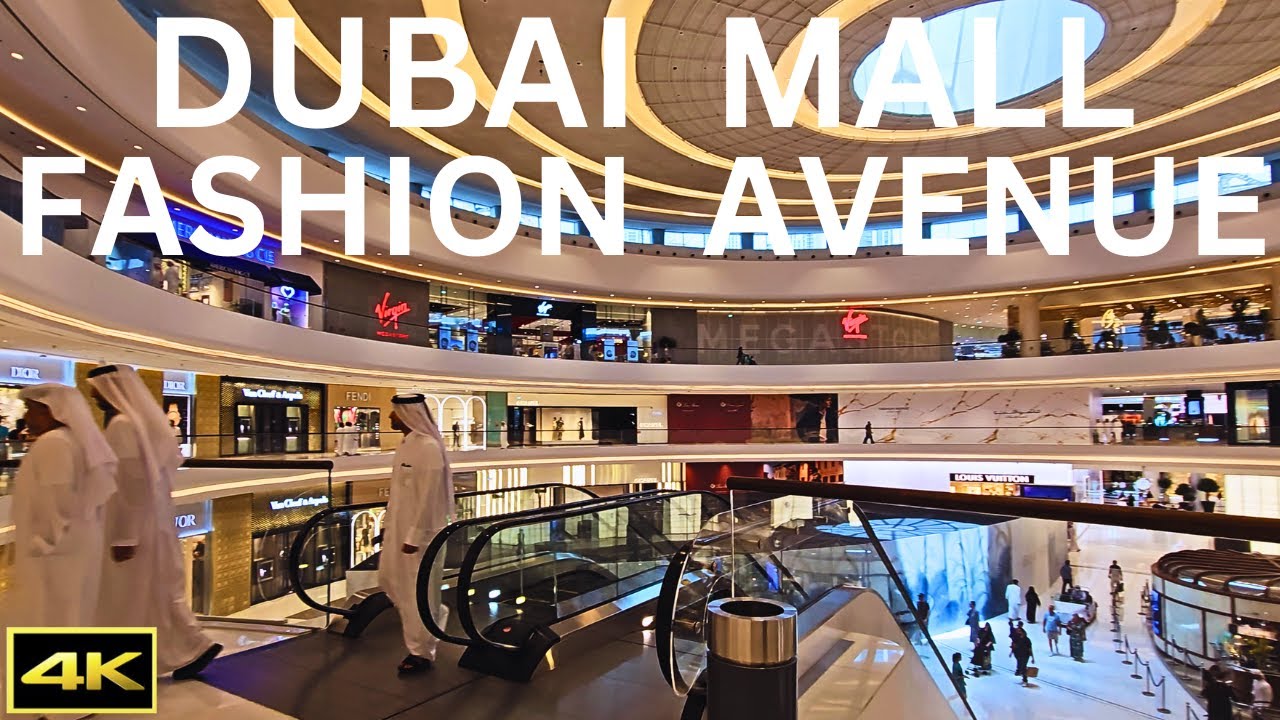 Dubai Mall | Walking Tour | Fashion Avenue | Dubai Ice Rink | The Souk | 4K | 2023