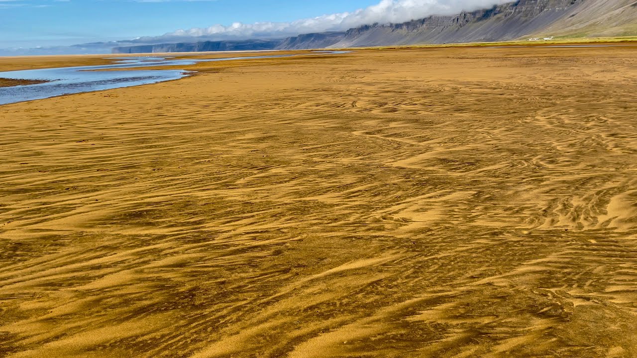 Iceland Westfjords Rau&eth;asandur Red Sand beach