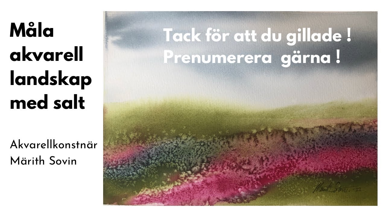 Måla akvarell - landskap med salt