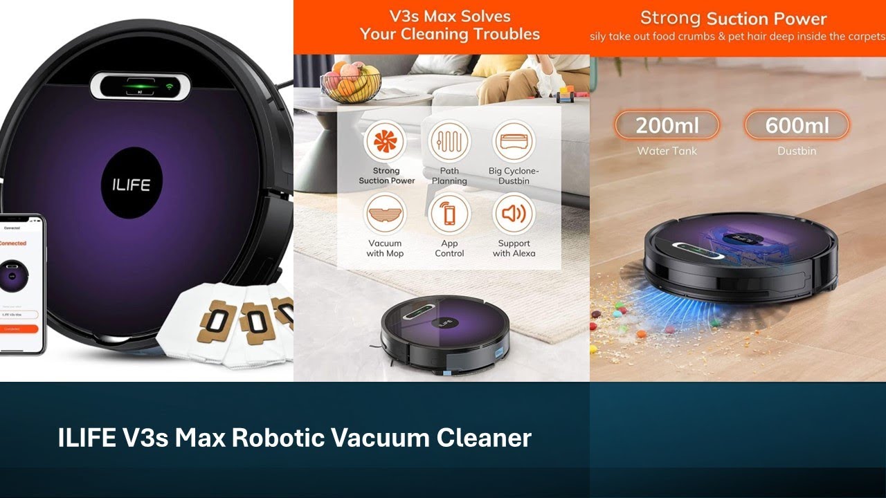 ILIFE V3s Max Robotic Vacuum Cleaner | Vacuum and Mop | Review