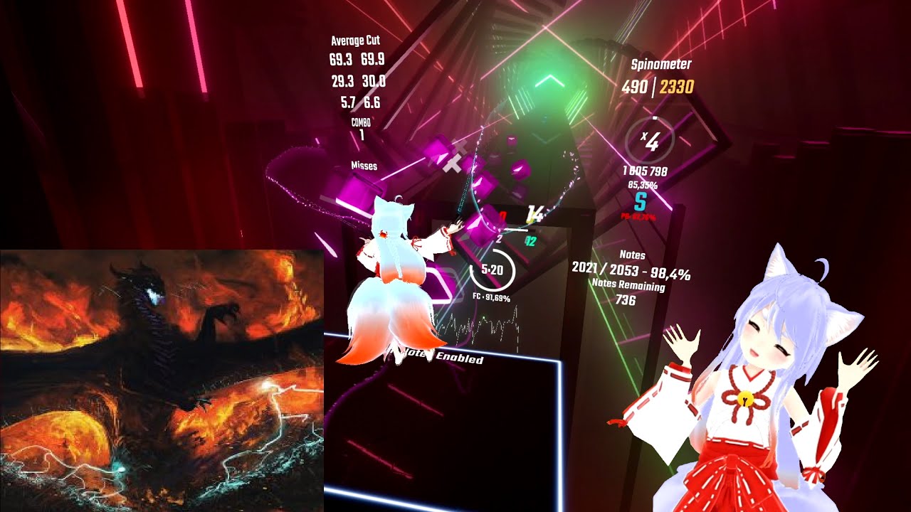 [Beat Saber] Camellia - Flamewall [hard] [Full Body Tracking]