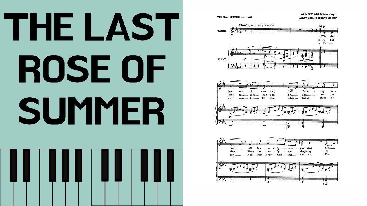 The Last Rose Of Summer, Piano Accompaniment [with score]