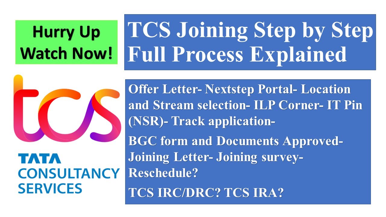 TCS Joining Full Process Explained | OL- JL Stream Location NSR Background check ILP status IRA #tcs