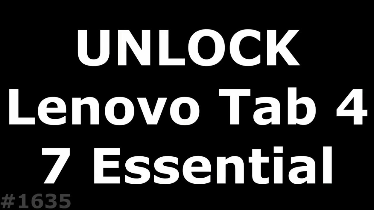 Разблокировка FRP Lenovo Essential TB-7304