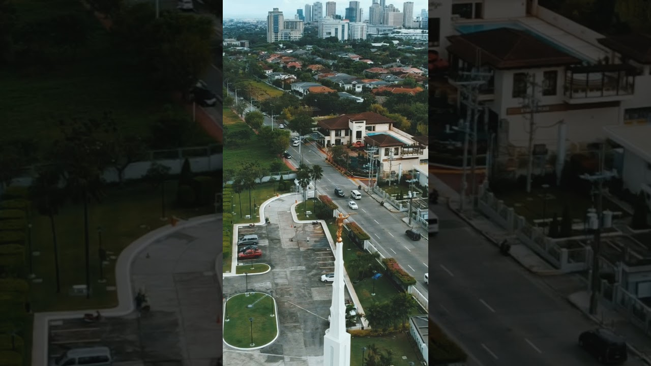 Philippines Manila Temple Aerial Shot