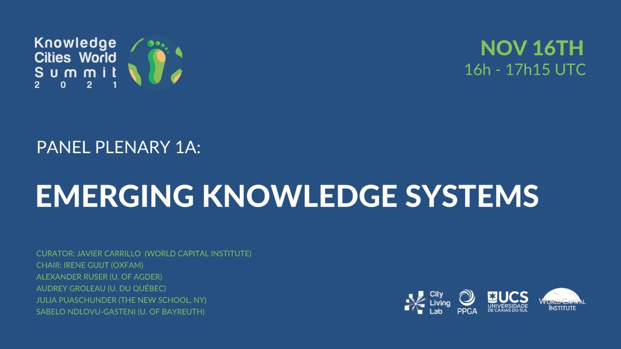 Panel Plenary 1a: Emerging Knowledge Systems