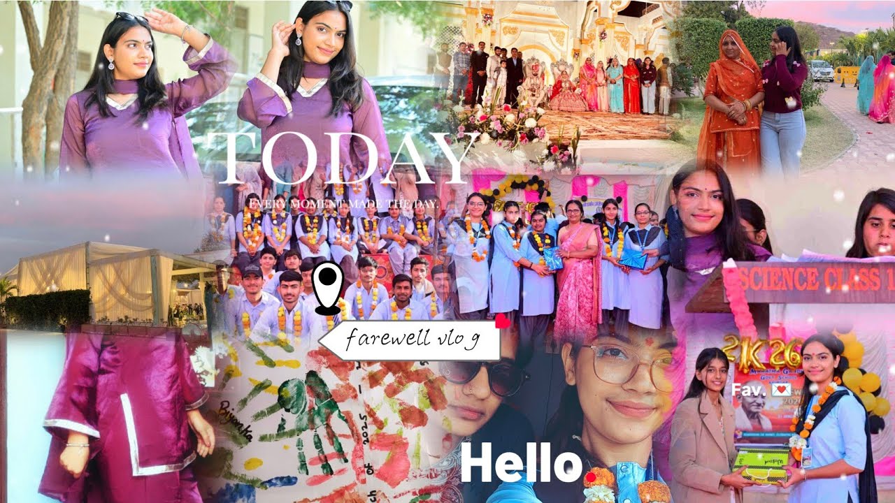 Farewell vlog 🌷🫶🏻||wedding 💒||boards prepration 😮‍💨#vlog#student#like#share#subscribe#follow#class12