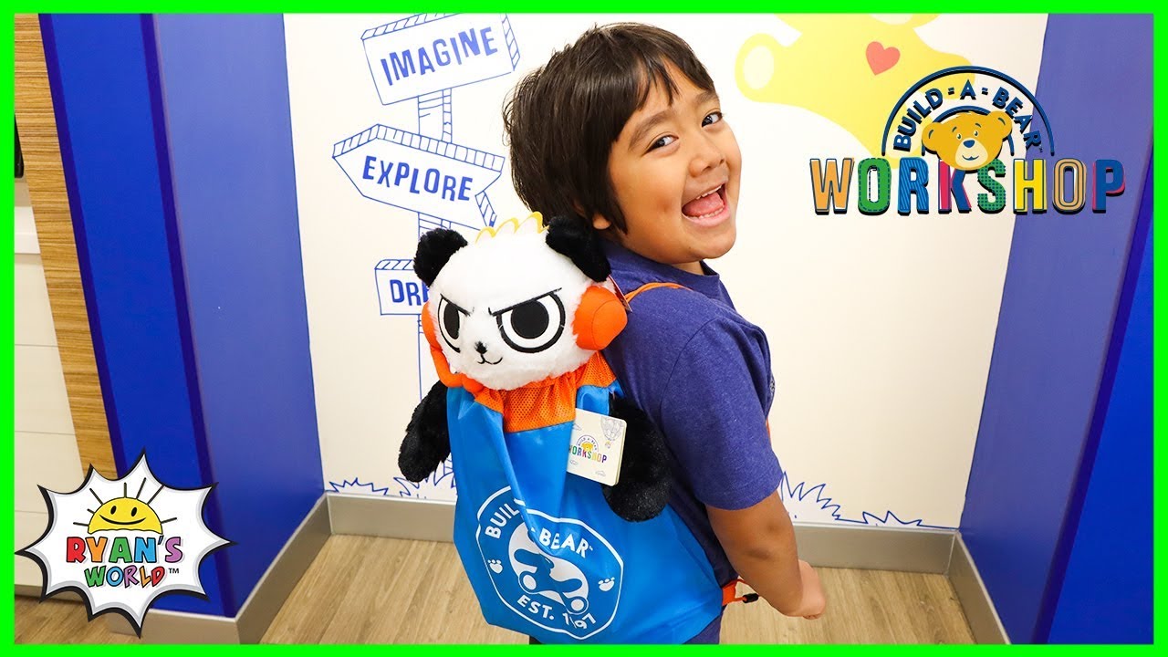 Ryan's first Combo Panda at Build-a-Bear Workshop!!!