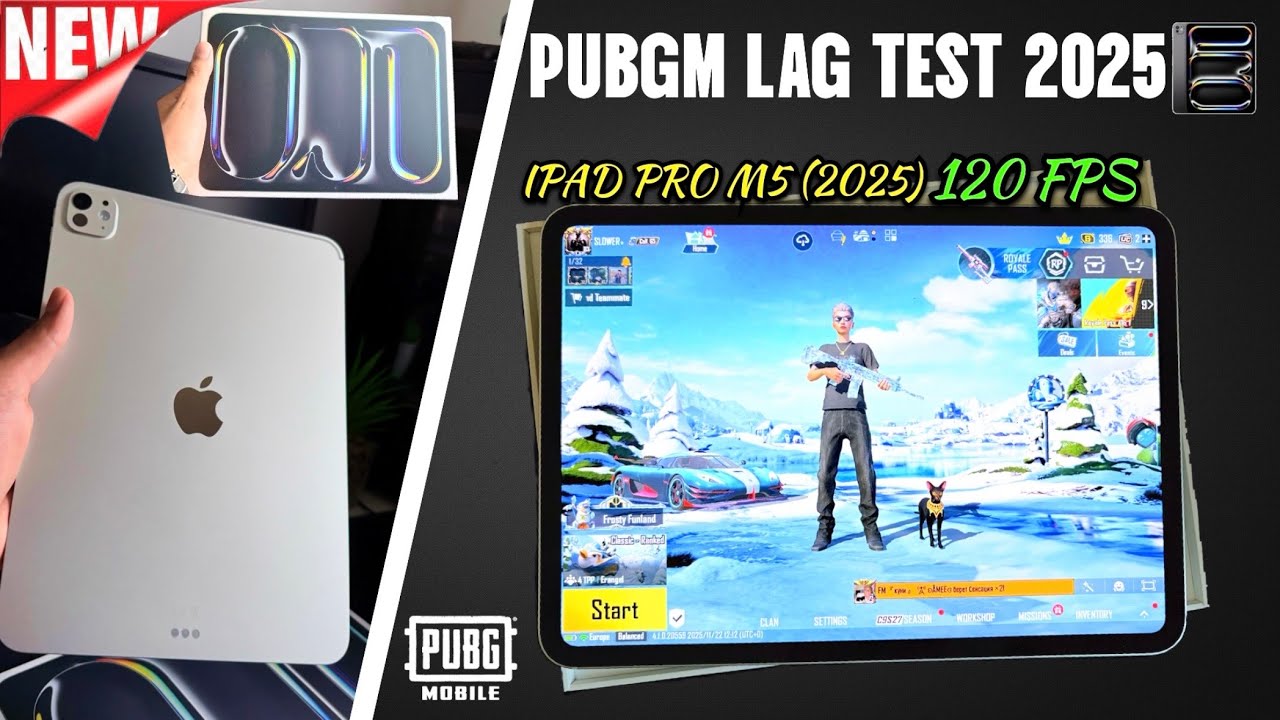 UNBOXING IPAD PRO M5 (120 FPS) 2025 PUBG LAG TEST!! 5 Fingers Claw Handcam | PUBG MOBILE