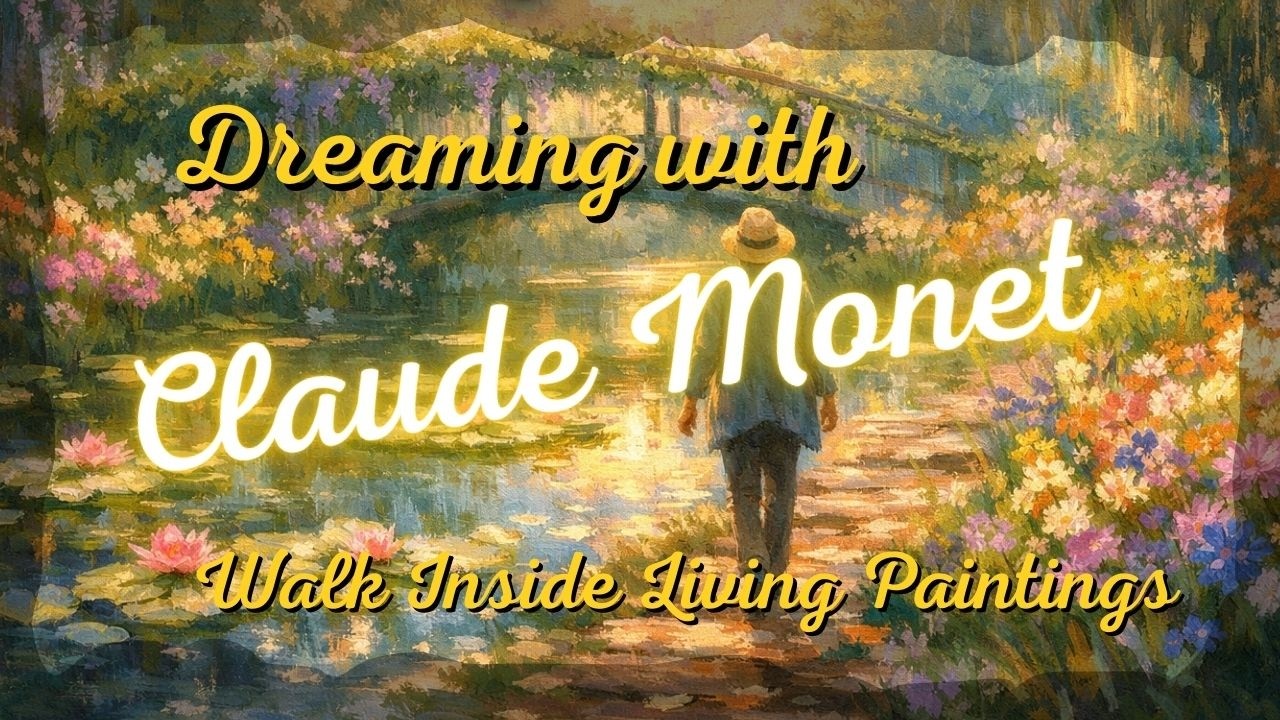 VISUAL POEM | LIVING PAINTING | Dreaming with Claude Monet, walk inside paintings that come to life!