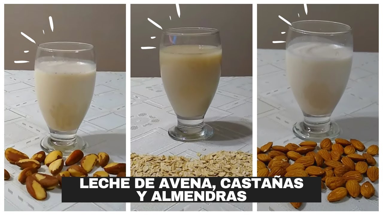 BEBIDAS VEGETALES DE AVENA, CASTAÑAS Y ALMENDRAS 😍 | Cocinando con Elvira 👩🏻‍🍳