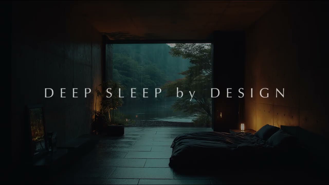Rain Sounds for Deep Sleep (10 Hours) | Dark Concrete Room Ambience | No Thunder