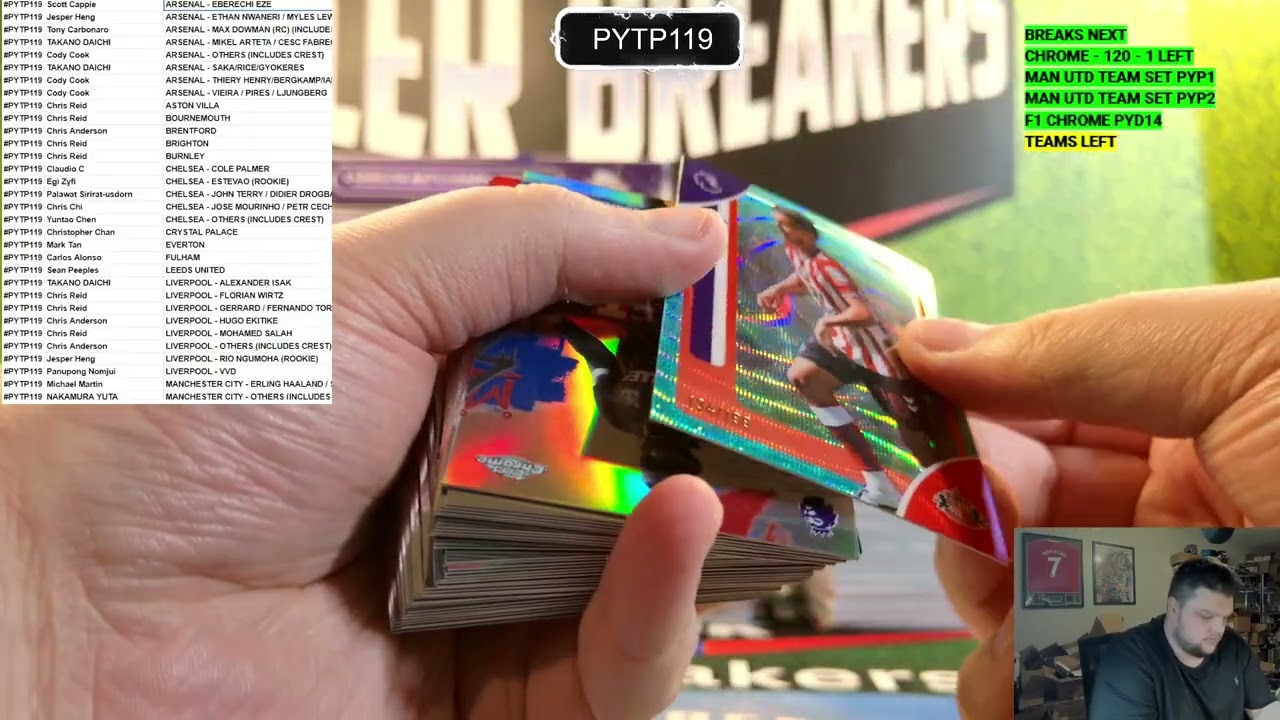 2026 TOPPS CHROME PREMIER LEAGUE SOCCER 12 HOBBY BOX, PYT PICK YOUR TEAM/PLAYER CASE BREAK #PYTP119