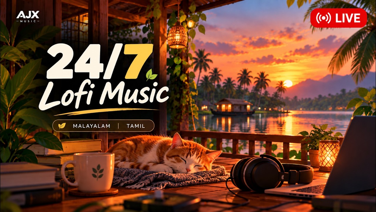 Malayalam & Tamil Lofi | Chill 24/7 Relaxing live