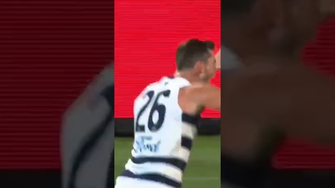 Tom Hawkins Push In The Back On Harris Andrews