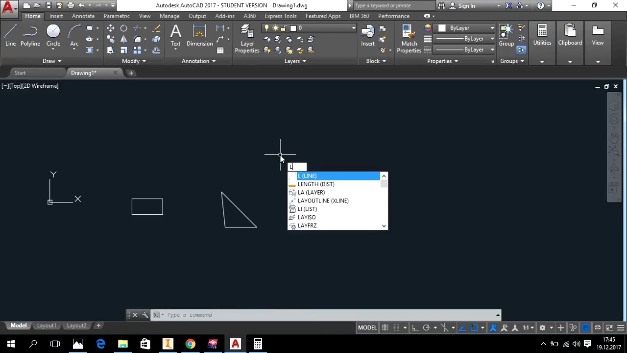 AUTOCAD LİNE KOMUTU