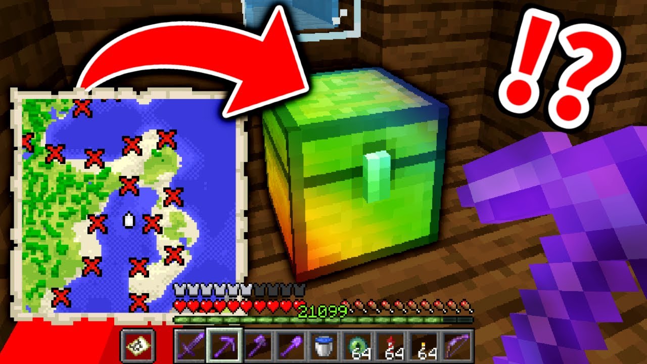 宝の地図と宝箱が最強のマインクラフト