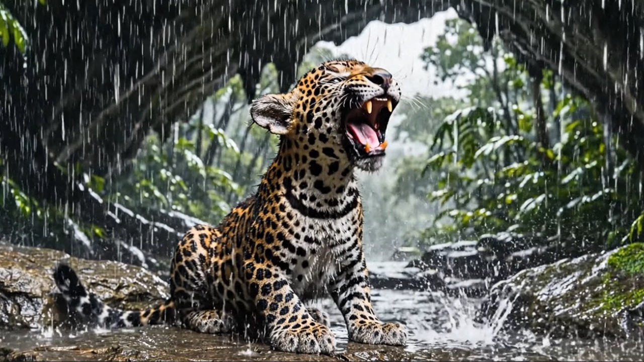 A Mother Jaguar’s Love: A Heartfelt Journey of Survival, Storms, and a Baby’s First Hunt
