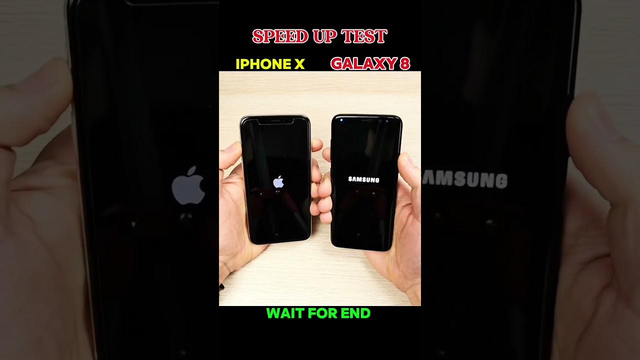 iPhone X vs Galaxy S8 | Speed Test ⚡📱Who will win? 🤔🔥 #TechBattle#shorts #samsung #apple