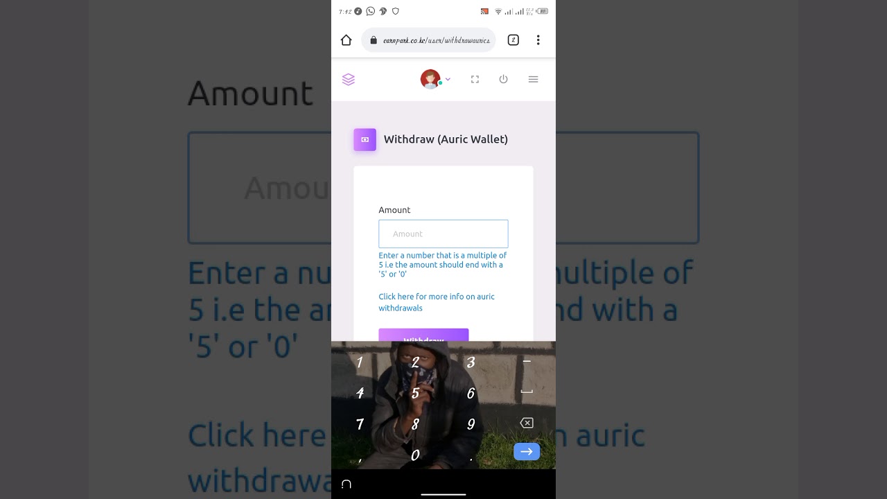 How to withdraw cash from Earnpark