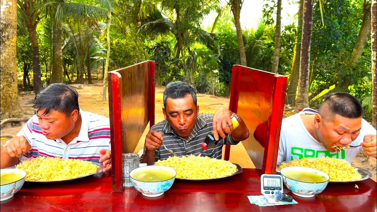 Trận Đại Chiến Quá Sức Kinh Khủng 10 Ký CANH CƠM CHIÊN GÀ XÉ Thắng Được 3Tr | ATĐQ