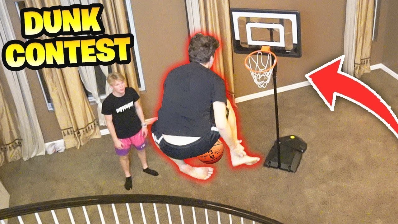 INSANE INDOOR MINI HOOP DUNK CONTEST