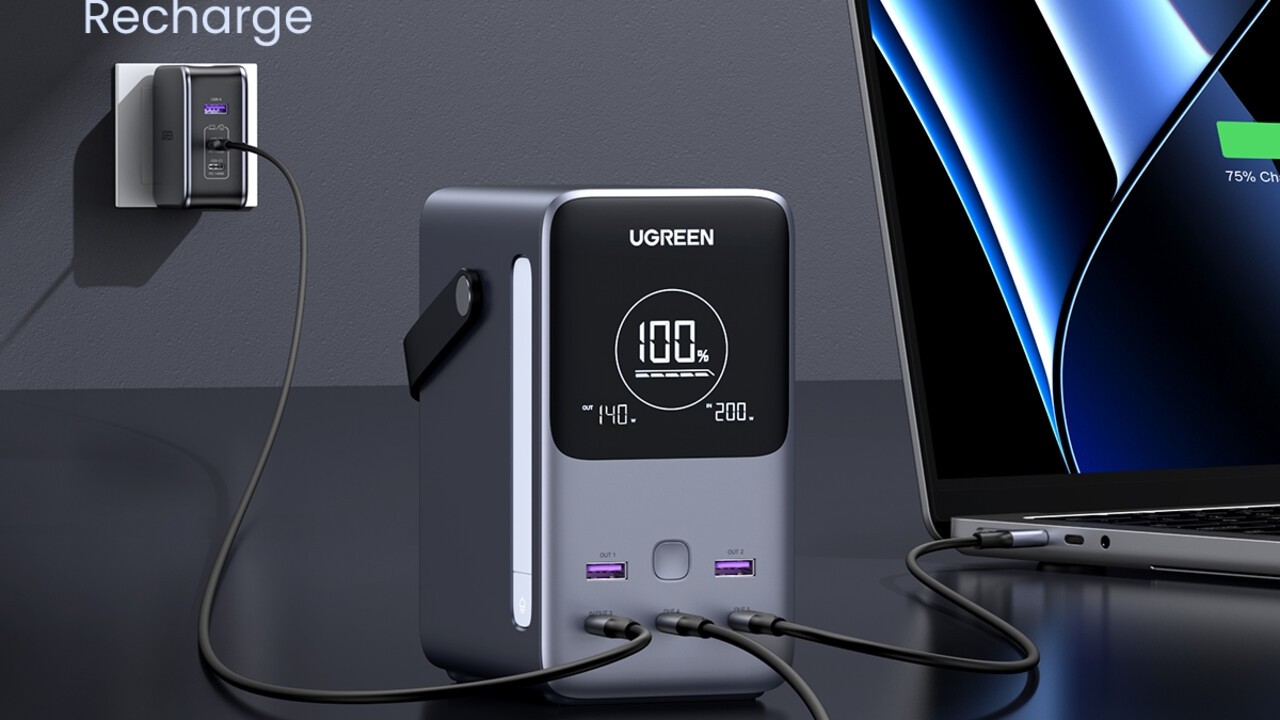 Мобильный аккумулятор Power Bank, 48000mAh, DigitalDisplay, 300W, серый, PB770 (25286) UGREEN #тест