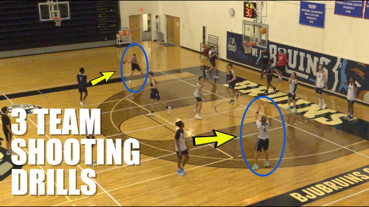 3 Competitive Basketball Team SHOOTING DRILLS - Better Rebounding, Passing, Shooting