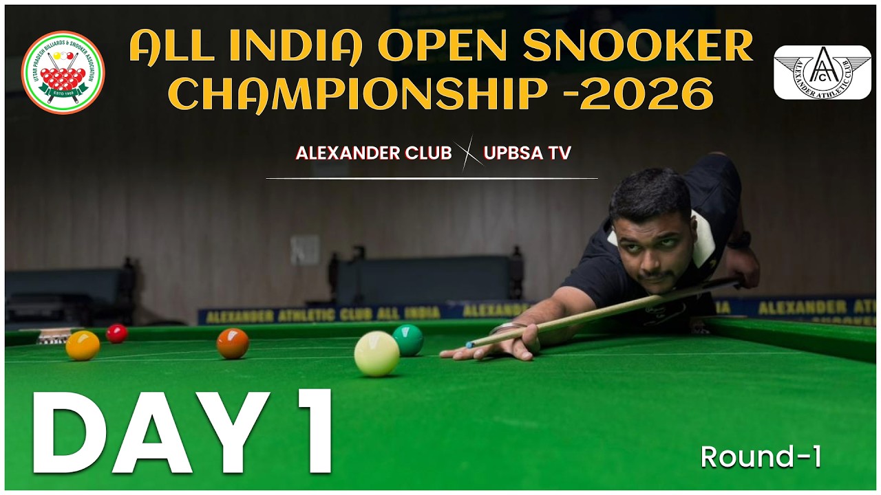 Danish Ansari VS Arshad Ali || Table-1 || All India Snooker Championship 2026