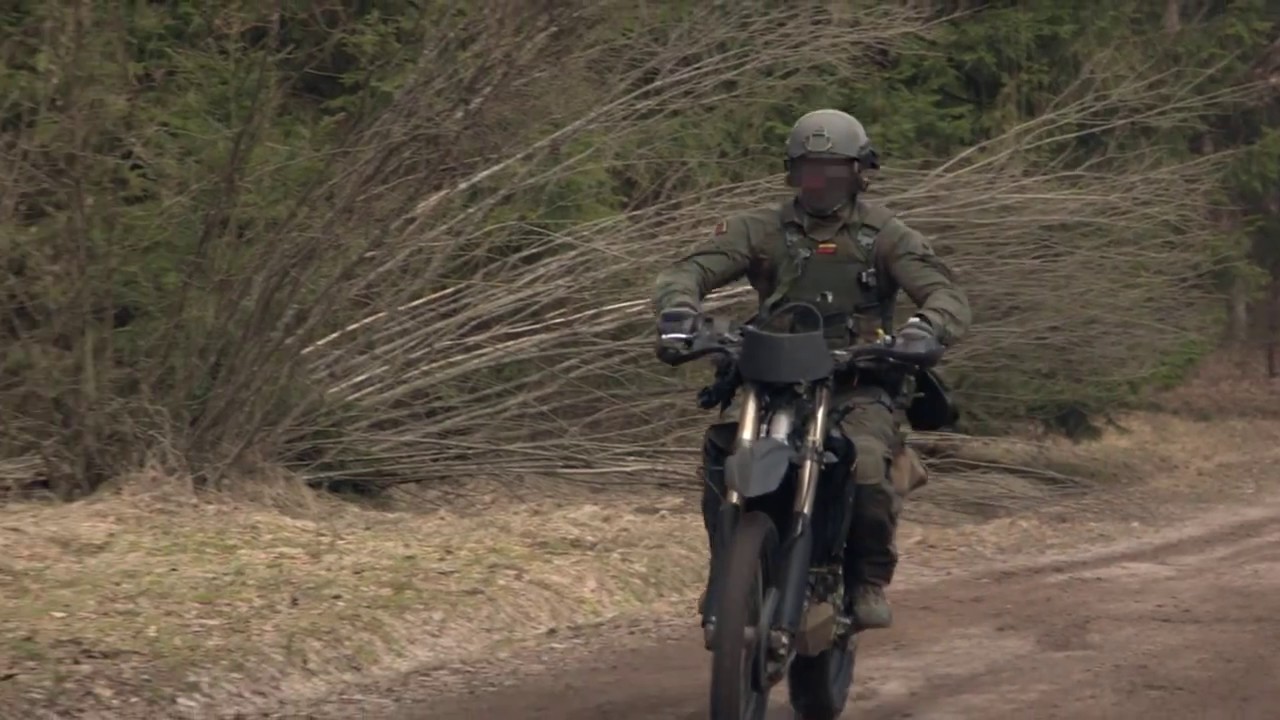 Lithuanian Special Operation Forces on motorbikes