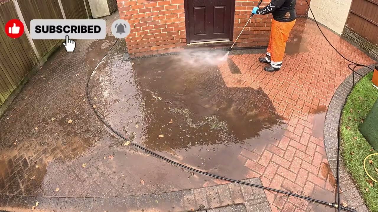 Black to Red Block Paving Restoration | Most Satisfying Pressure Washing