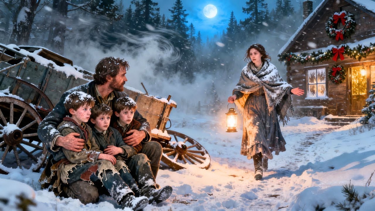 Perdus dans la tempête de Noël — Un père et ses enfants trouvent mieux qu’un foyer