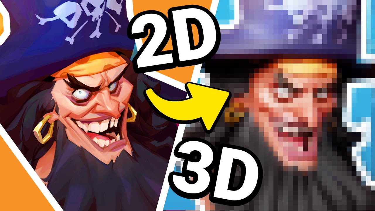 2D to 3D! I Turned Blackbeard From One Piece Into a 3D Model 🏴‍☠️
