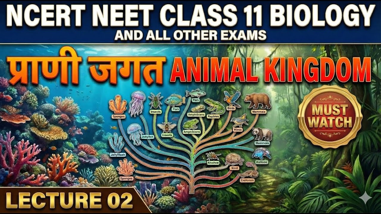Part 02||MOST EXPECTED QUESTIONS FOR CLASS 11 NEET &ALL OTHER EXAMS ANIMAL KINGDOM NCERT BIOLOGY