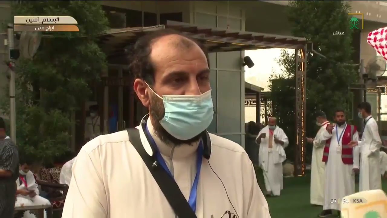 مراسل #السعودية من أبراج منى ولقاء مع عوض الزيداني نائب المدير العام بإحدى شركات الطواف
