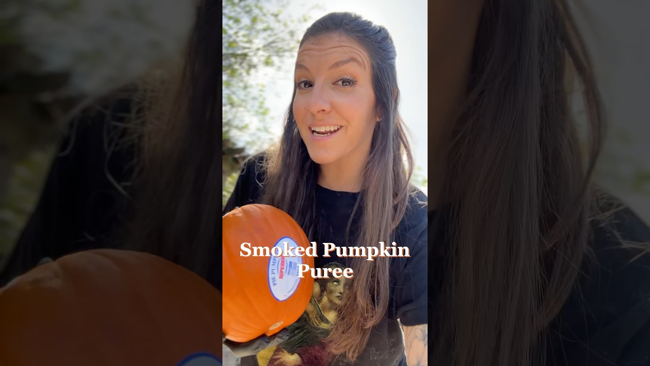 Smoked Pumpkin Puree 🎃🔥 Recipe in comments!!