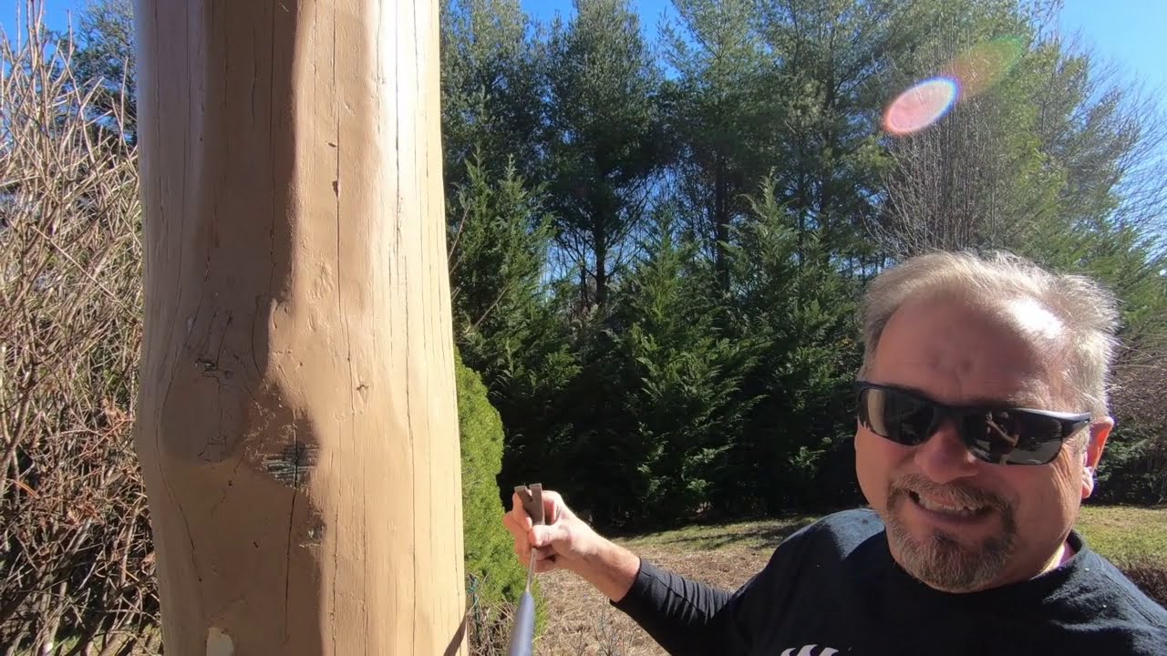 Log Home: Replacing Deck Support Post
