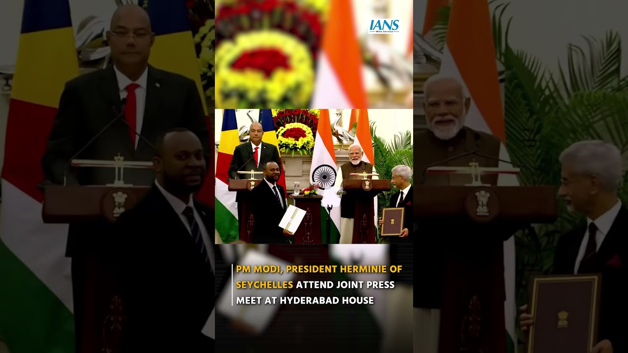 PM Modi, President Herminie of Seychelles attend joint press meet at Hyderabad House