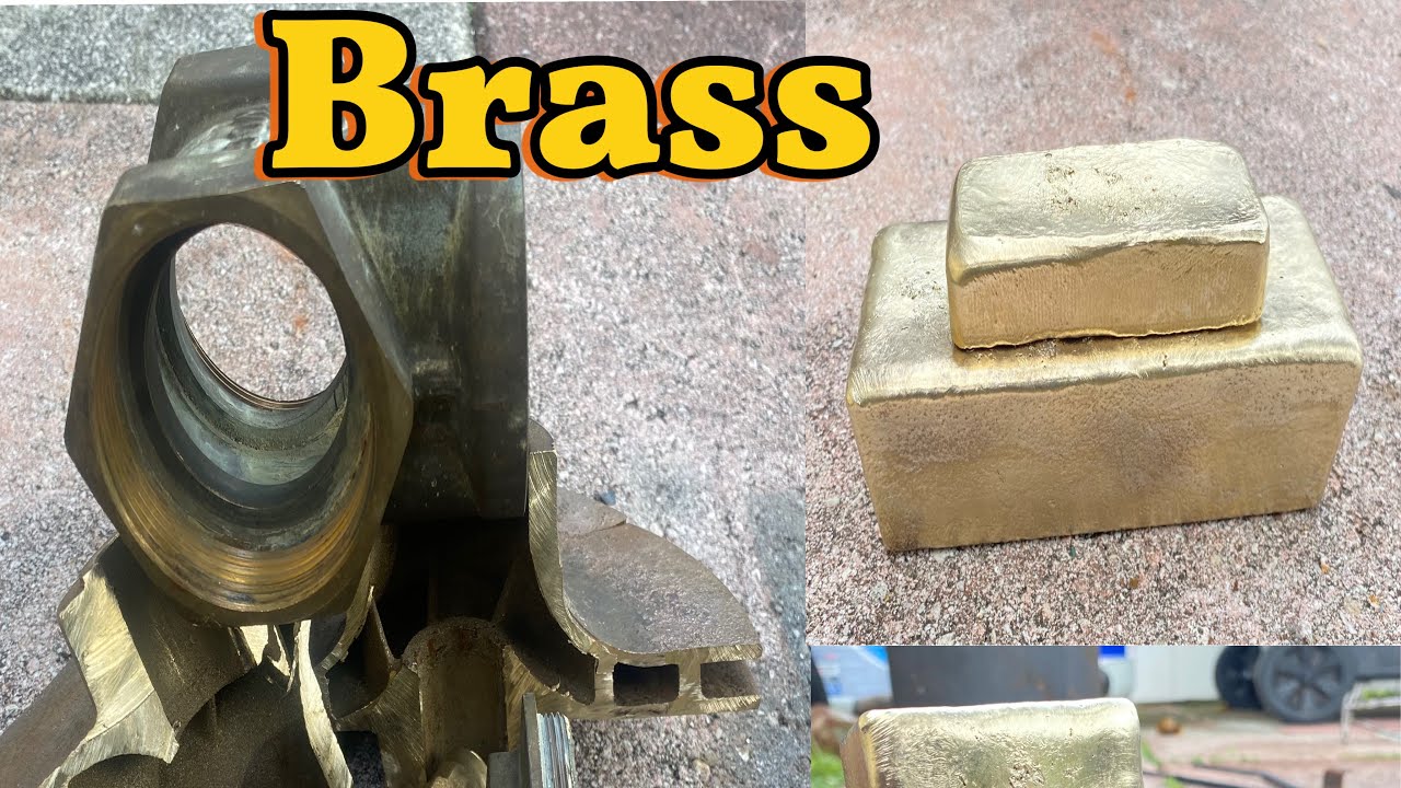 Scrap brass turning into a brass ingots #scrap #metals #furnace #trashtotreasure 🔥🔥