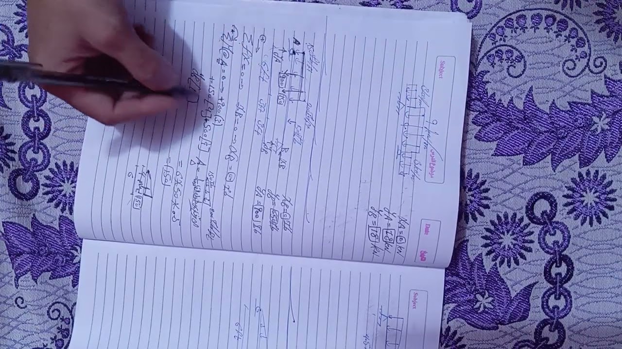 شرح وحل شيت 8 استاتيكا (حساب ردود الأفعال)
