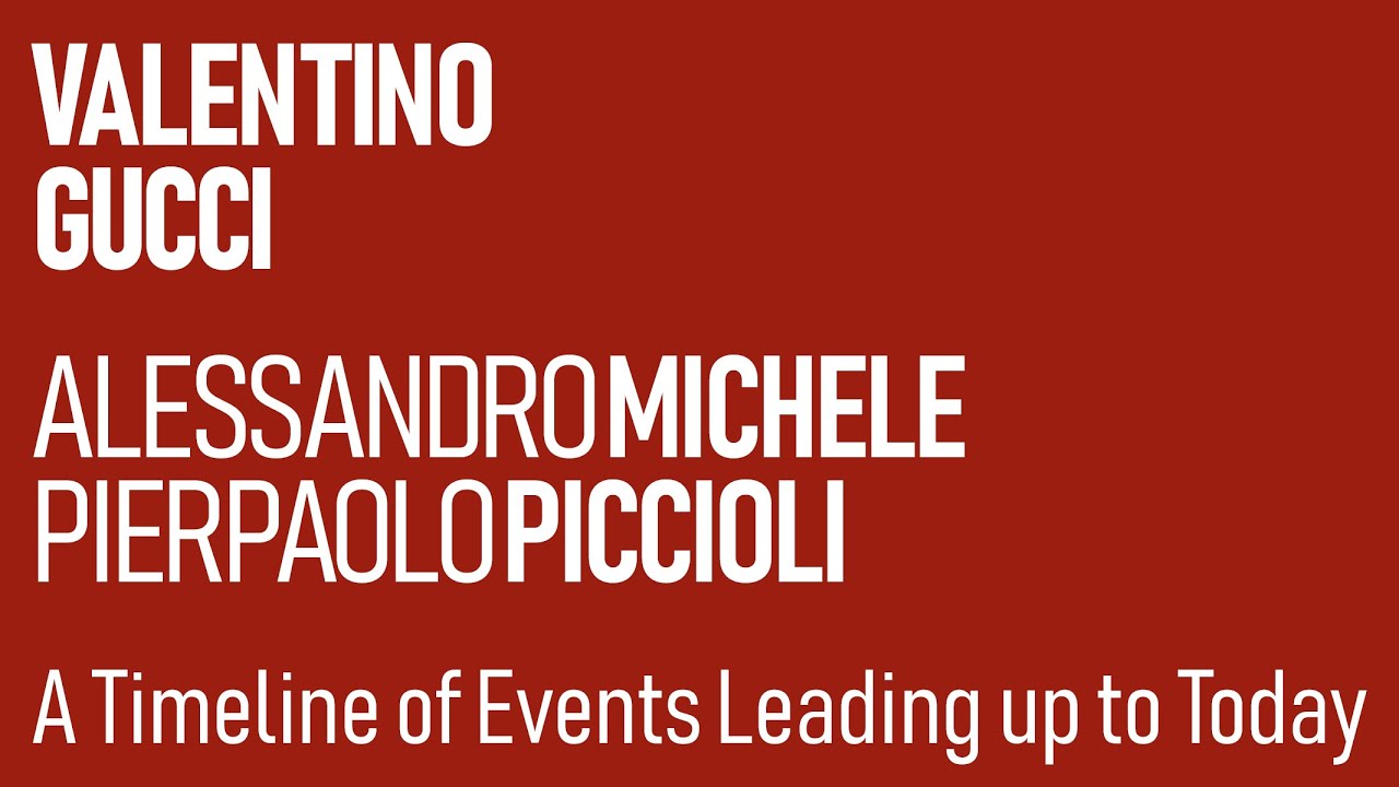 Valentino, Gucci, Pierpaolo Piccioli, Alessandro Michele - A Timeline of Events Leading up to Today
