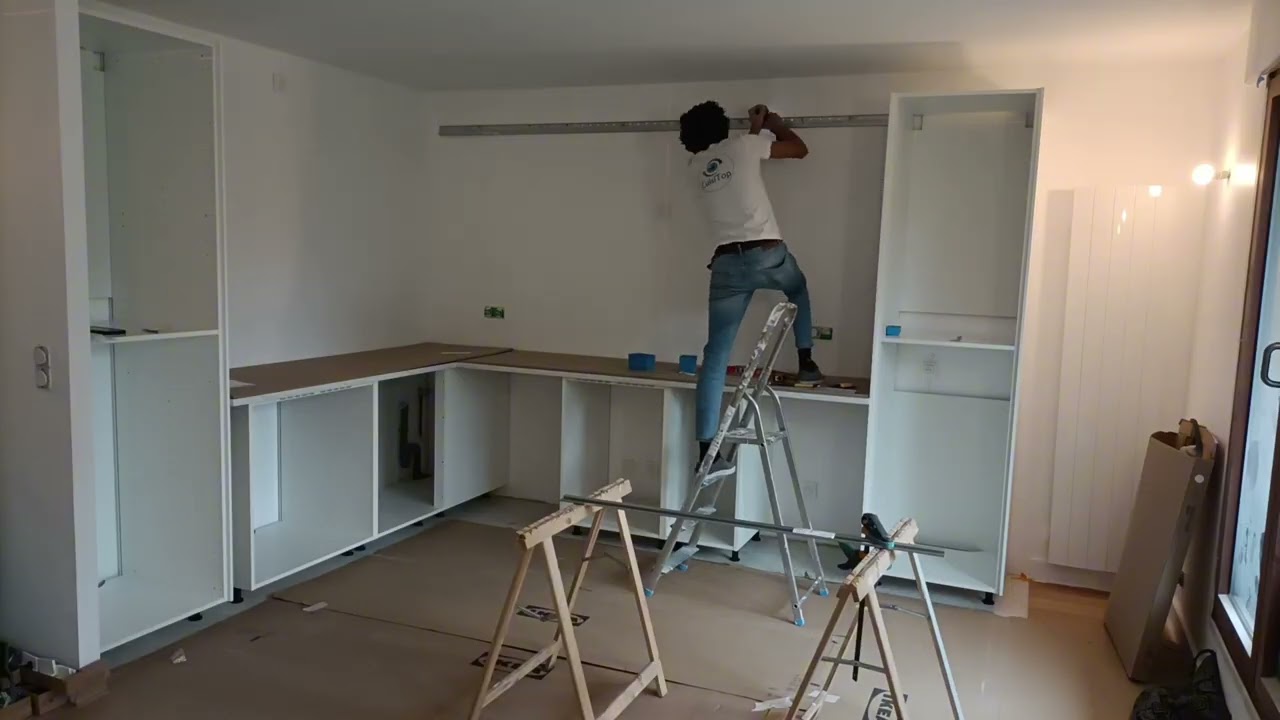 🔧Pose complète d'une cuisine IKEA en 50 min (Timelapse) | Full IKEA kitchen installation