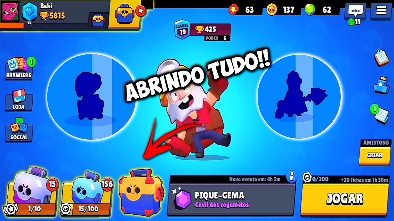 ABRINDO TODAS AS MINHAS CAIXAS DE BRAWL STARS #2 - VEIO LENDÁRIO?