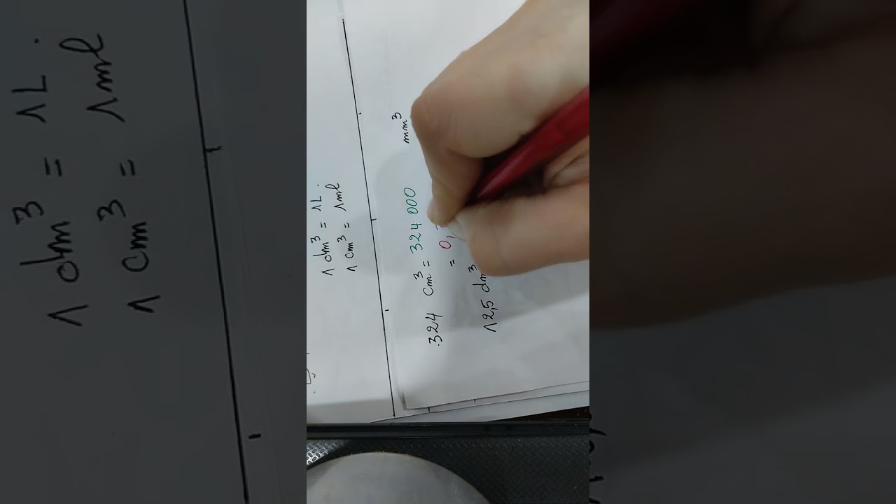 طريقة استعمال جدول تحويلات الحجم لتلاميذ 1 متوسط 