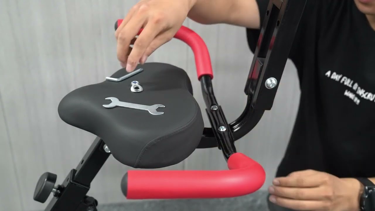 pooboo Desk Folding Exercise Bike Installation Video